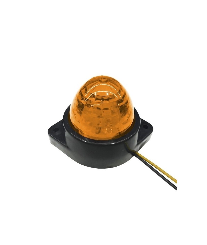 GloboStar® 115408 Πλευρικά Φώτα Όγκου Φορτηγών BULLET LED 6 SMD DC 24V Αδιάβροχο IP66 Πορτοκαλί